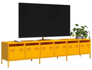 TV skříňka žlutá 202 x 39 x 43,5 cm ocel válcovaná za studena 3307152