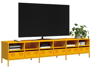 TV skříňka žlutá 202 x 39 x 43,5 cm ocel válcovaná za studena 3307158