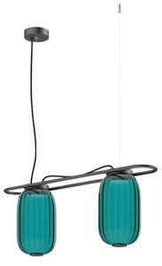 Exo KRISTA LED závěsné svítidlo modré 2 Bulb