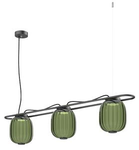 Exo KRISTA LED závěsné svítidlo zelené 3 Bulb
