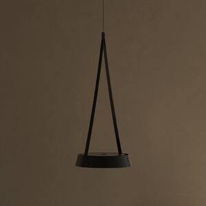 Sigor LED závěsné světlo Mahina, černé, Ø 17 cm, kov,, stmívatelný, Černá, Obývací pokoj / jídelna, Hliník, Moderní