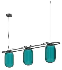 Exo KRISTA LED závěsné svítidlo modré 3 Bulb