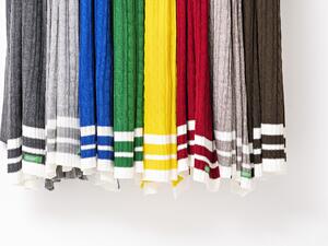 Šedá pletená deka United Colors of Benetton 100% akrylové vlákno / 140 x 190 cm