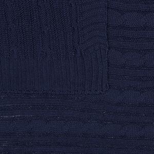 Bavlněná deka 110 x 180 cm tmavě modrá ANAMUR