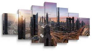 Obraz - Panorama Dubaje (210x100 cm)