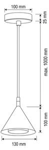 Brilagi - Lustr na lanku CONE SINGLE 1xGX53/15W/230V bílá