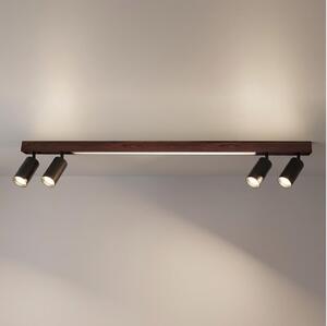 Brilagi - LED Bodové svítidlo SELE 4xGU10/30W/230V + LED/25W černá/dekor dubu