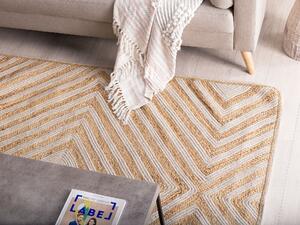 Bavlněný koberec 140 x 200 cm béžový PIRLI