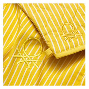 Sada tří kusů - zástěra, chňapka, chňapka čtvercová United Colors of Benetton / žlutá / 100% bavlna