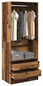 Šatní skříň old wood 80 x 50 x 200 cm kompozitní dřevo 3307754
