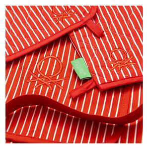 Sada tří kusů - zástěra, chňapka, chňapka čtvercová United Colors of Benetton / červená / 100% bavlna