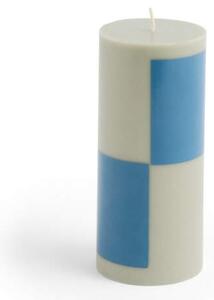 HAY Svíčka Column Candle Small, grey and blue