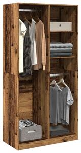 Šatní skříň old wood 100 x 50 x 200 cm kompozitní dřevo 3307772