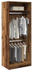 Šatní skříň old wood 80 x 50 x 200 cm kompozitní dřevo 3307799