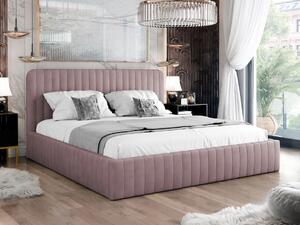 Manželská postel s úložným prostorem 180x200 GRINGO - růžová