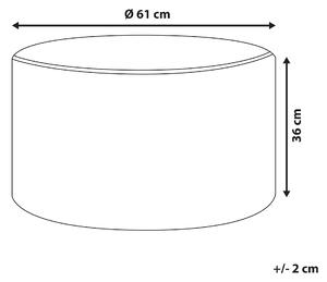Kulatý puf ⌀ 61 cm mátový MILLEN