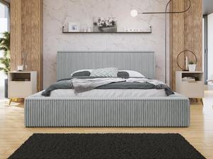 Manželská postel s úložným prostorem 180x200 PRYMUS - světlá šedá