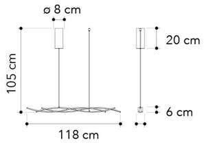 Faneurope KINETIC LED závěsné svítidlo bílé