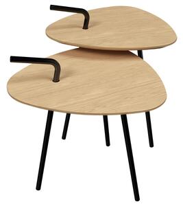 Set dvou dubových odkládacích stolků Tenzo Katie 40 cm
