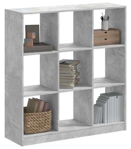 Knihovna betonově šedá 102 x 32 x 108 cm kompozitní dřevo 3307840