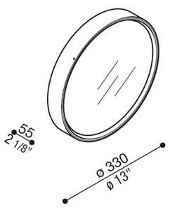 Lombardo Ola LED kruhové svítidlo přisazené IP66 IK08 Žlutá2700K330mm