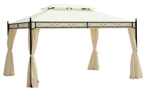 Outsunny Luxusní Pavilion Zahradní Altán Party Stan Marquee Pagoda 3x4m Krémová | Aosom