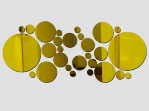 Abstraktní kruhy zlaté. Rozměr: 60x 40 cm