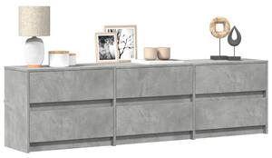 TV skříňka s LED betonově šedá 180x34x50 cm kompozitní dřevo 3307929