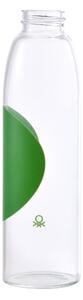Láhev z borosilikátového skla se zeleným vrškem United Colors of Benetton 550 ml