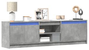 TV skříňka s LED betonově šedá 180x34x50 cm kompozitní dřevo 3307915