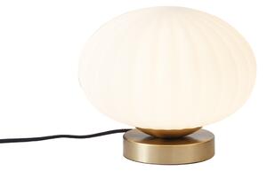 Designová stolní lampa mosazná s opálovým sklem - Mochi