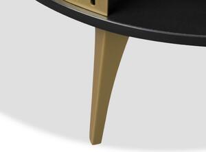 Konferenční stolek STIFF - zlatý / artický bílý