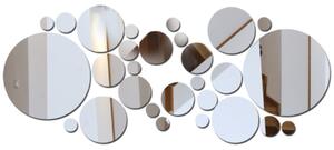 Zrcadlová dekorace kruhy DIY. 600x400x3 mm