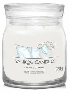 Yankee Candle vonná svíčka Signature ve skle střední Clean Cotton, 368 g