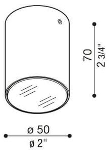 Lombardo Ago Up LED přisazené svítidlo IP65 Černá2700K110mm