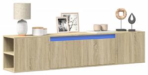 Nástěnná TV skříňka s LED dub sonoma 180 x 31 x 39,5 cm 3307956