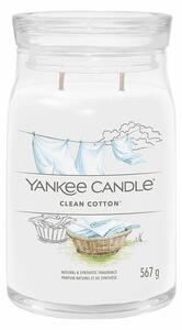 Yankee Candle vonná svíčka Signature ve skle velká Clean Cotton, 567 g