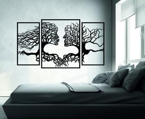 Pompézní obraz na zeď obličeje a stromy