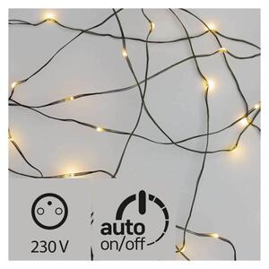 LED venkovní vánoční nano řetěz NANO LIGHTS, 75xLED, teplá bílá, 7,5m, časovač, zelený