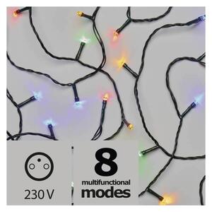 LED venkovní vánoční řetěz, 180xLED, vícebarevné světlo, 18m, 8 funkcí