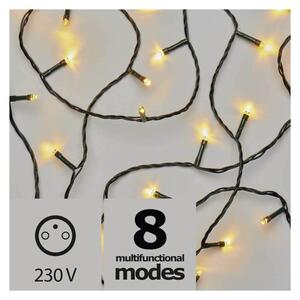LED venkovní vánoční řetěz CLASSIC LIGHTS, 180xLED, teplá bílá, 18m, 8 funkcí, zelený
