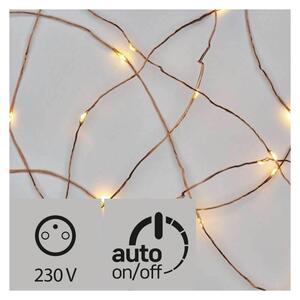 LED venkovní vánoční nano řetěz NANO LIGHTS, 100xLED, teplá bílá, 10m, časovač, měděný
