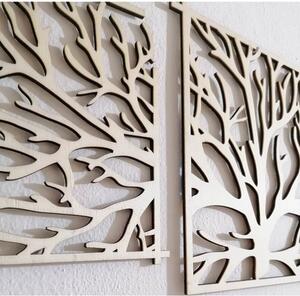 Poutavý dřevěný obraz na stěnu strom - větve KERKERR