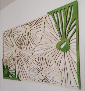 Vyřezávaný obraz   z dřevěné překližky strom originál Topol, druhá barva zelená KIWIKI