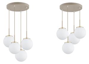 Brilagi - Lustr na lanku MILO ECRU 4xE27/60W/230V béžová/zlatá
