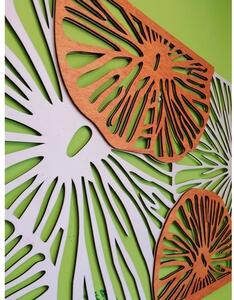 Vyřezávaný obraz z dřevěné překližky barva topol / orange GENIUS