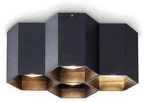 Hexagon 4 GU10 přisazené svítidlo Černá
