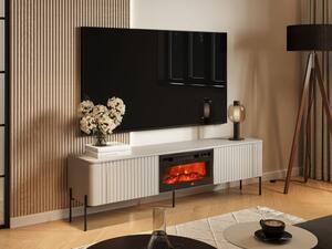 TV stolek/skříňka s krbem Wompor 190 EF, Barva: kašmír 5903211543838