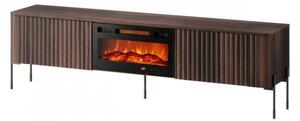 TV stolek/skříňka s krbem Wompor 190 EF, Barva: černá 5903211543814