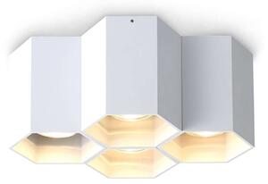 Hexagon 4 GU10 přisazené svítidlo Bílá